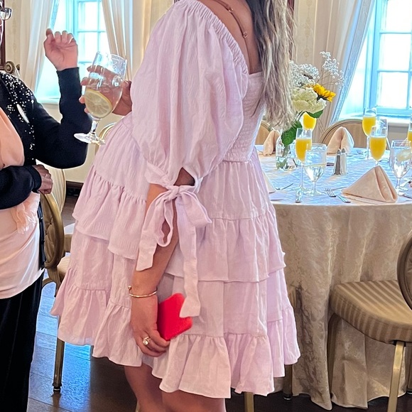 Moonpenny Adara Mini Dress in Lilac Purple - Picture 6 of 6